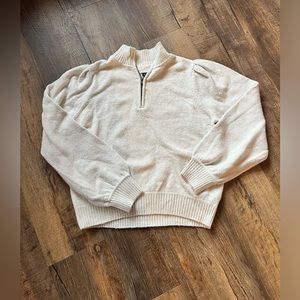 Universal Thread Off-White Zip Turtleneck Sweater